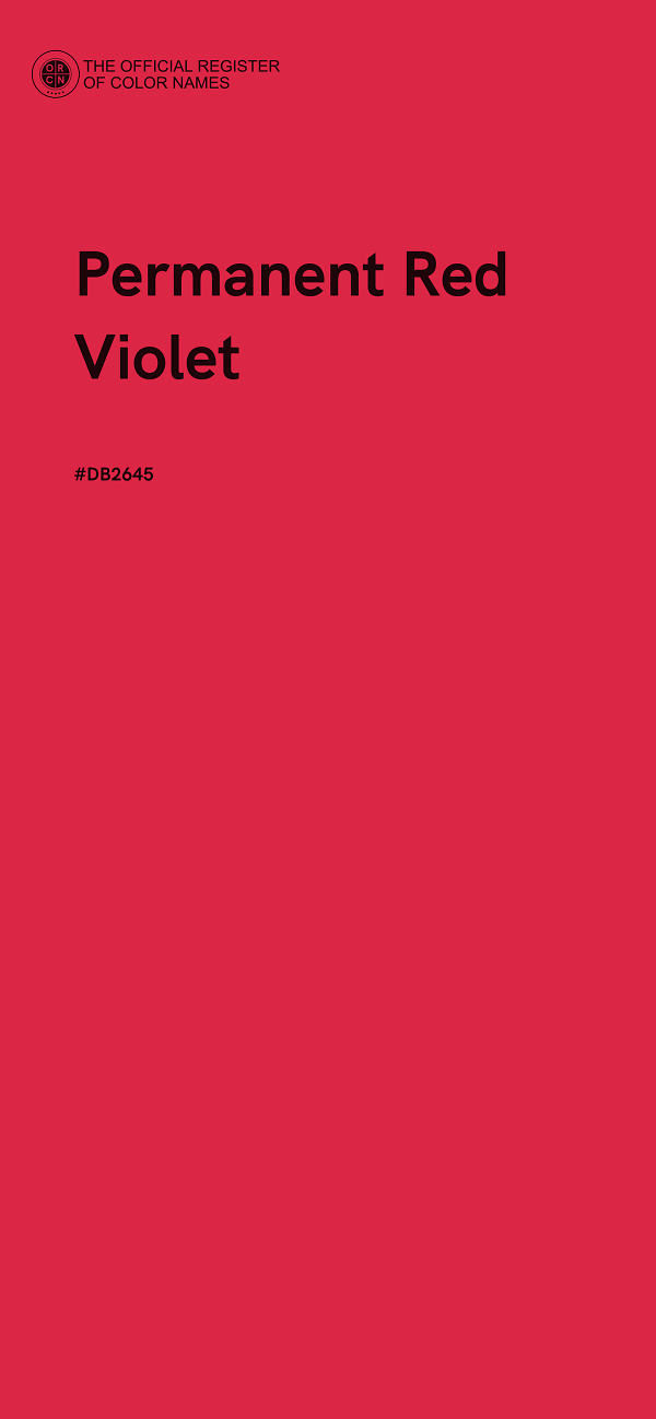 #DB2645 - Permanent Red Violet color image