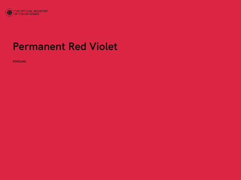 #DB2645 - Permanent Red Violet color image
