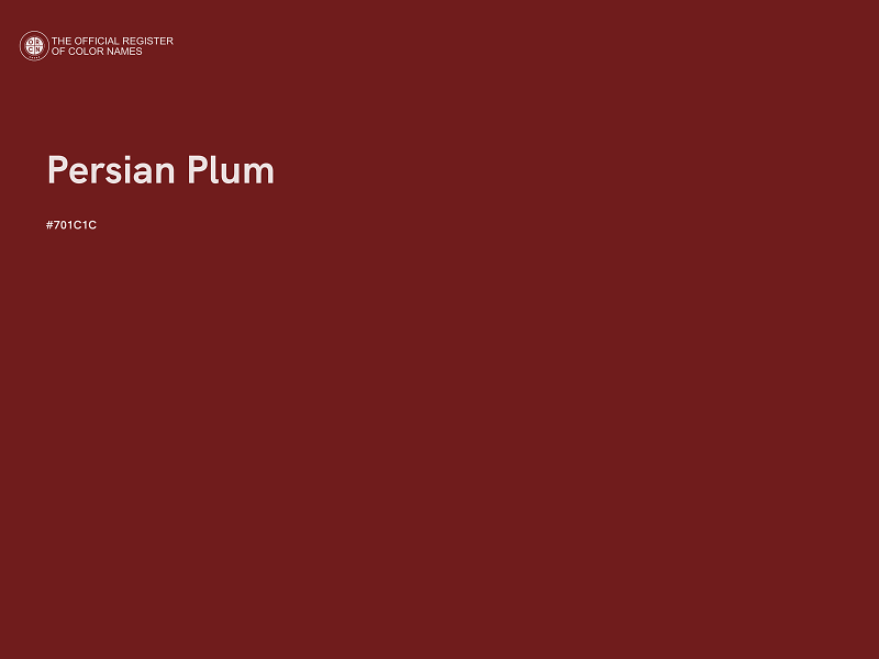 #701C1C - Persian Plum color image