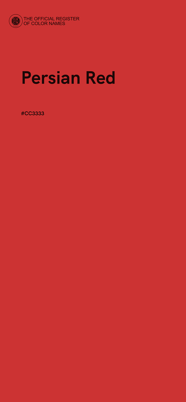 #CC3333 - Persian Red color image