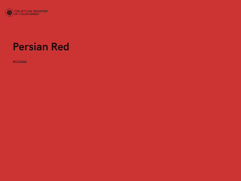 #CC3333 - Persian Red color image