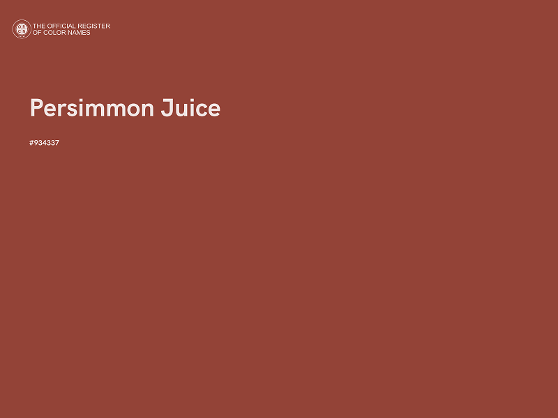 #934337 - Persimmon Juice color image