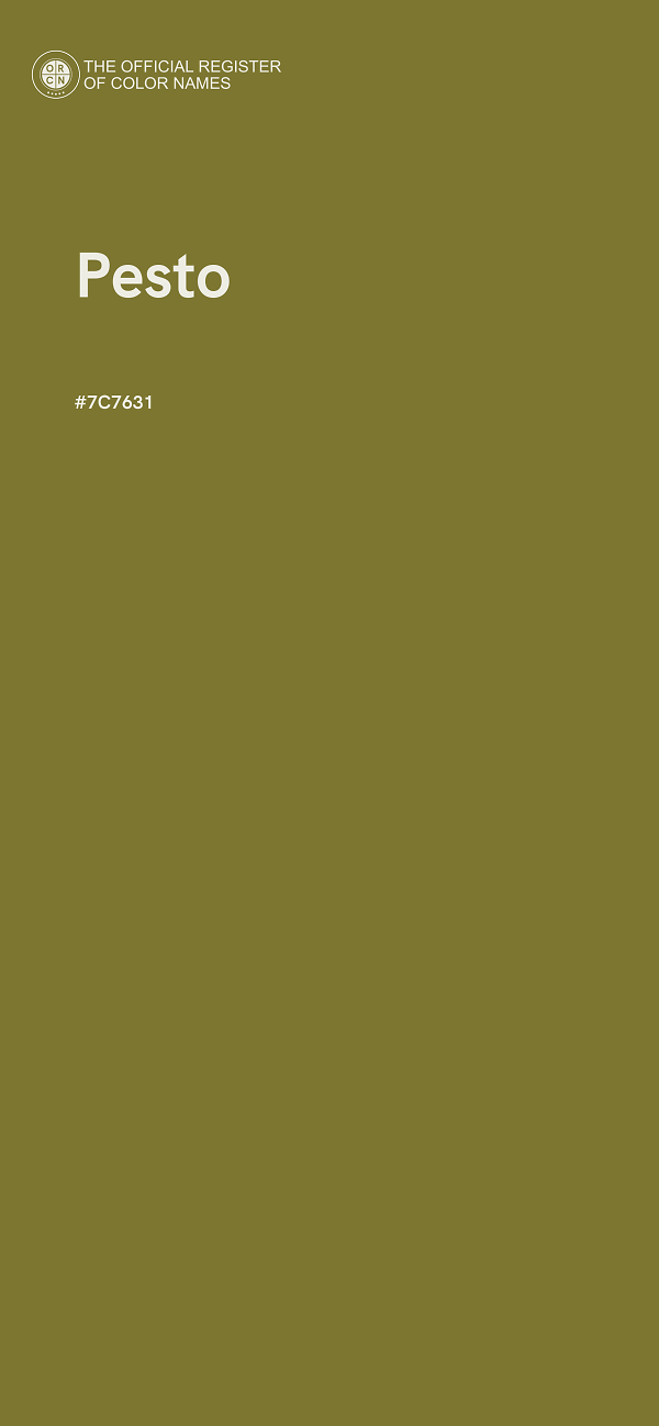 #7C7631 - Pesto color image