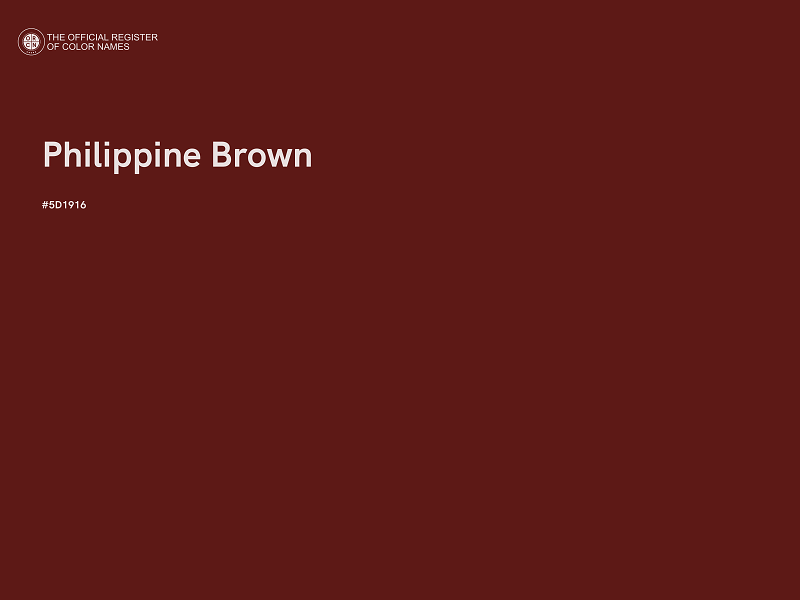 #5D1916 - Philippine Brown color image