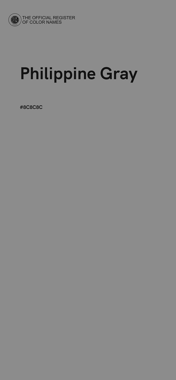#8C8C8C - Philippine Gray color image