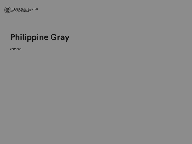 #8C8C8C - Philippine Gray color image