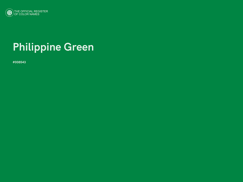 #008543 - Philippine Green color image
