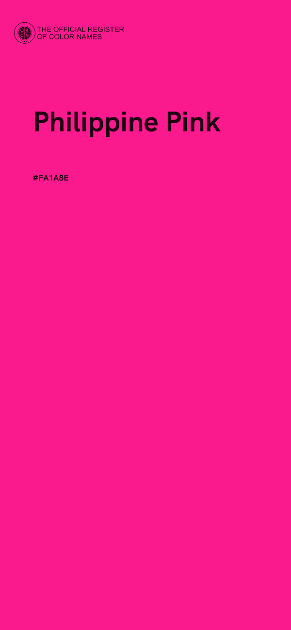 #FA1A8E - Philippine Pink color image