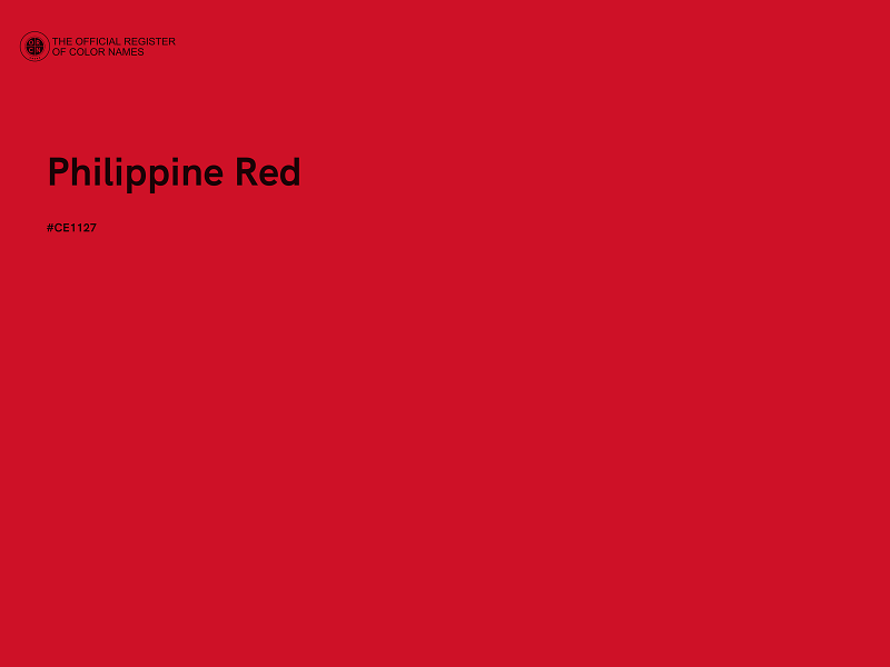 #CE1127 - Philippine Red color image