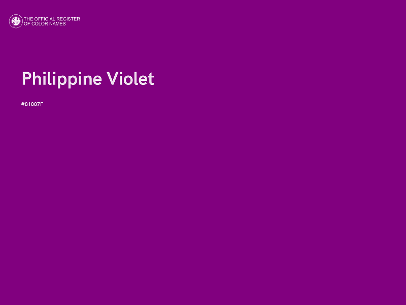 #81007F - Philippine Violet color image