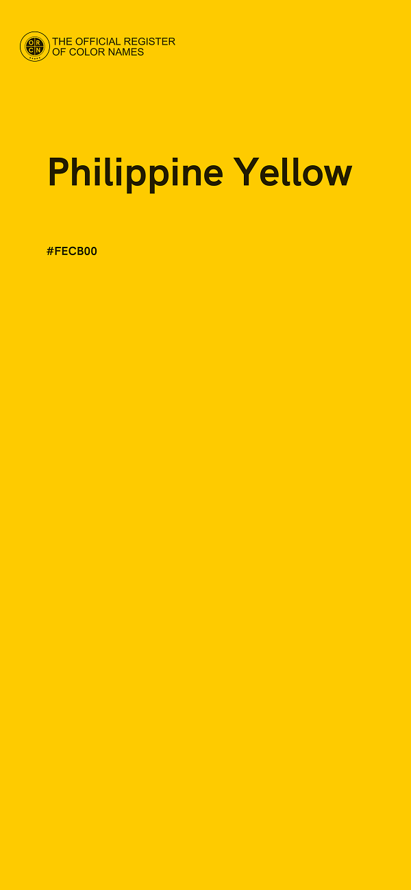 #FECB00 - Philippine Yellow color image