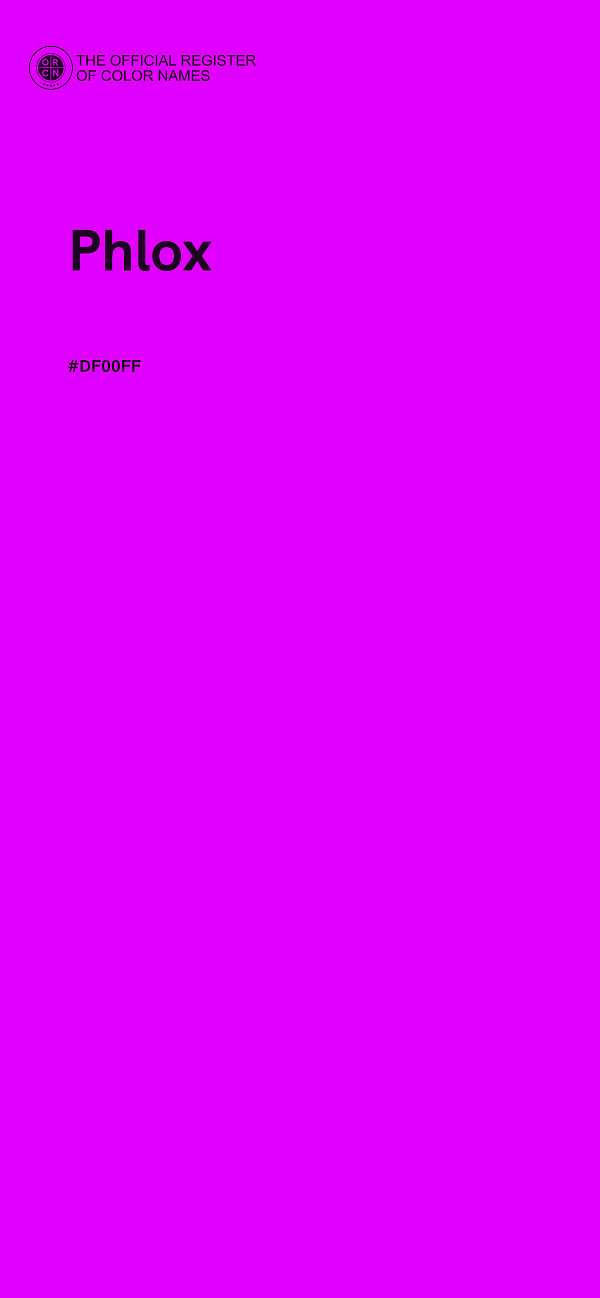#DF00FF - Phlox color image