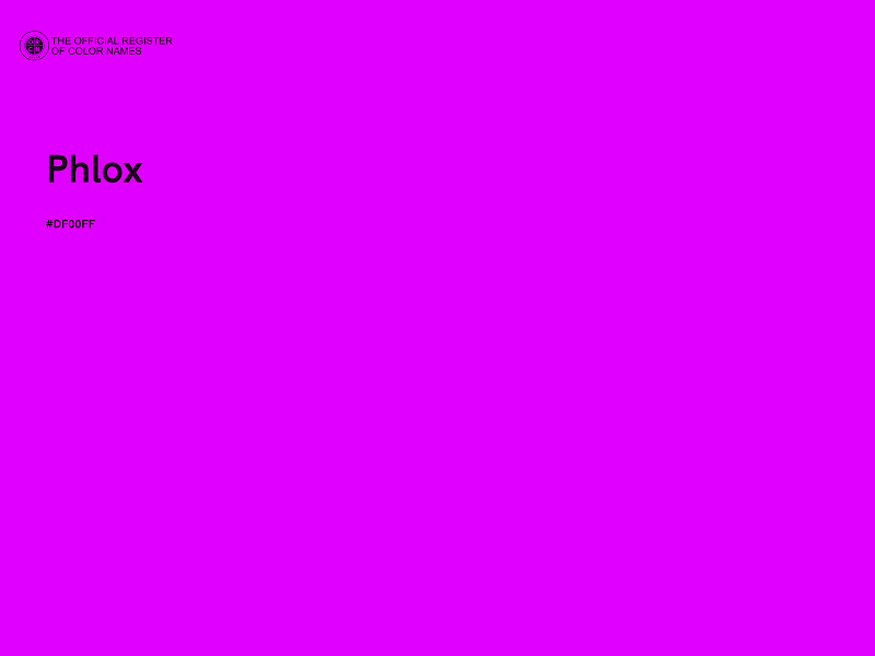 #DF00FF - Phlox color image