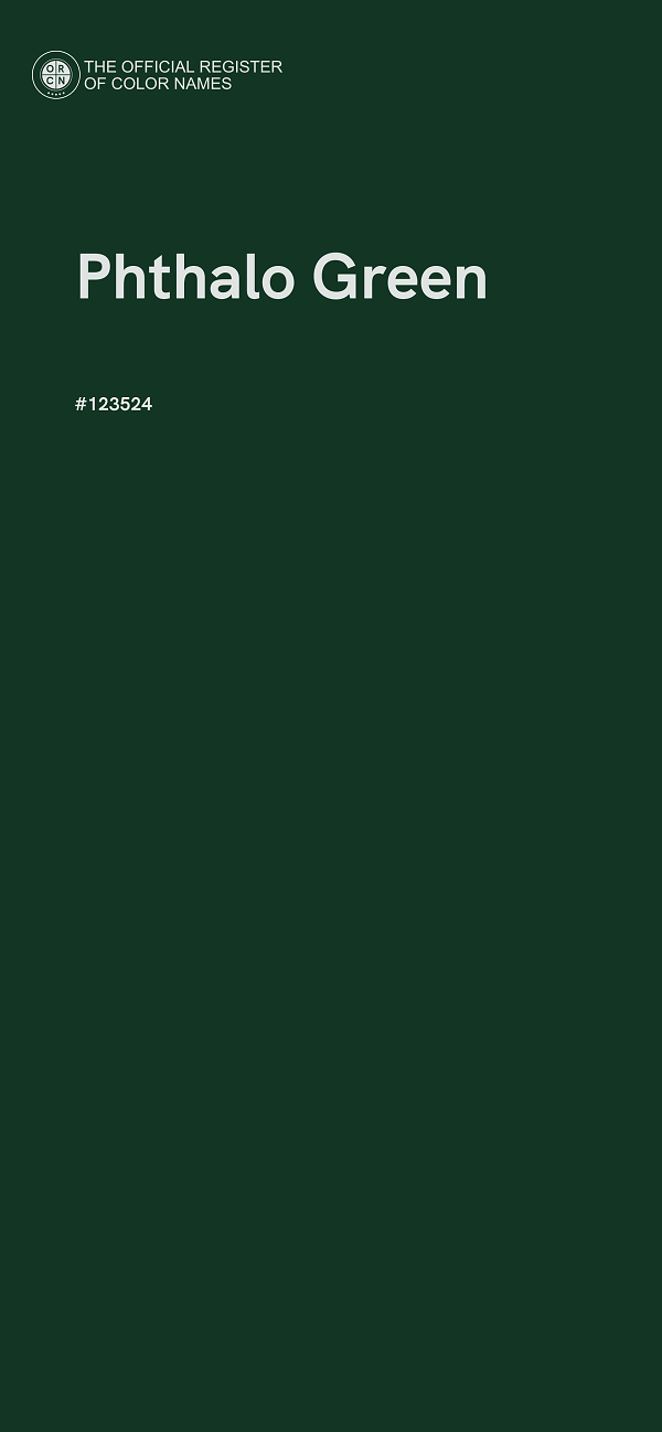 #123524 - Phthalo Green color image