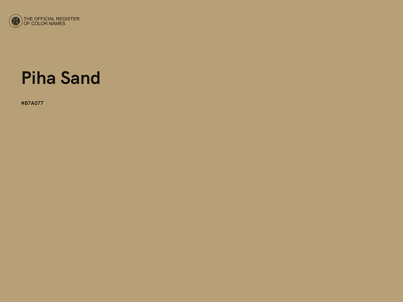 #B7A077 - Piha Sand color image