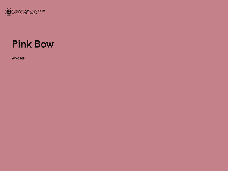 #C48189 - Pink Bow color image