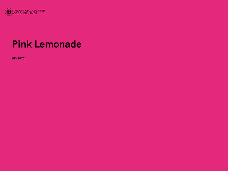 #E4287C - Pink Lemonade color image