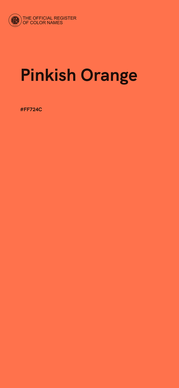#FF724C - Pinkish Orange color image