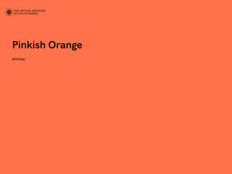 #FF724C - Pinkish Orange color image