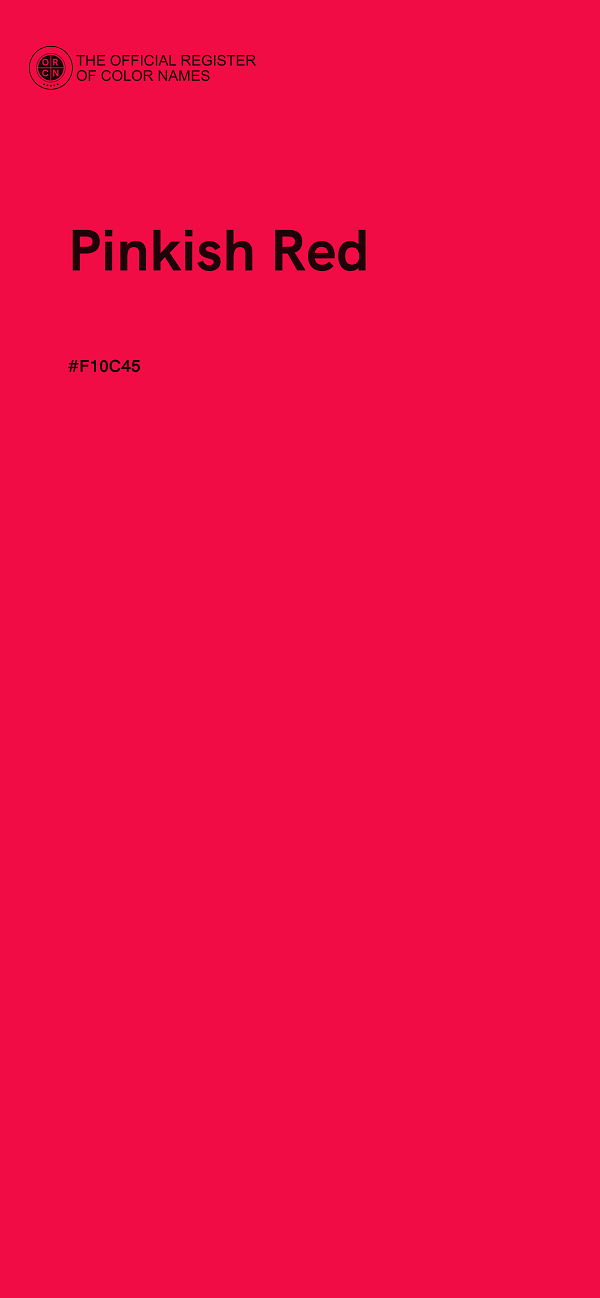 #F10C45 - Pinkish Red color image