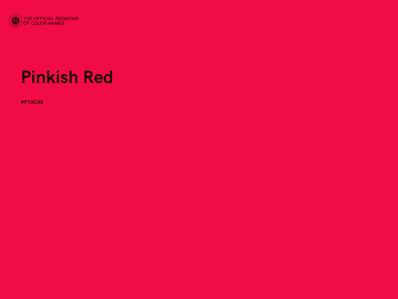 #F10C45 - Pinkish Red color image