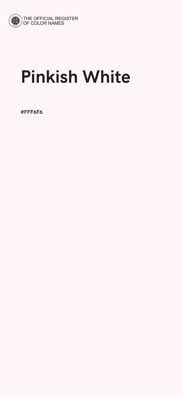 #FFF6F6 - Pinkish White color image