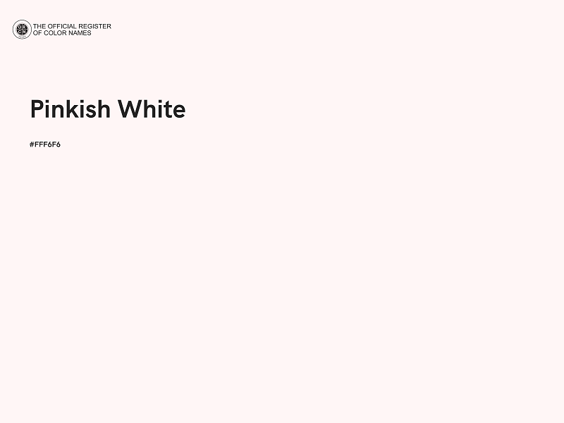 #FFF6F6 - Pinkish White color image