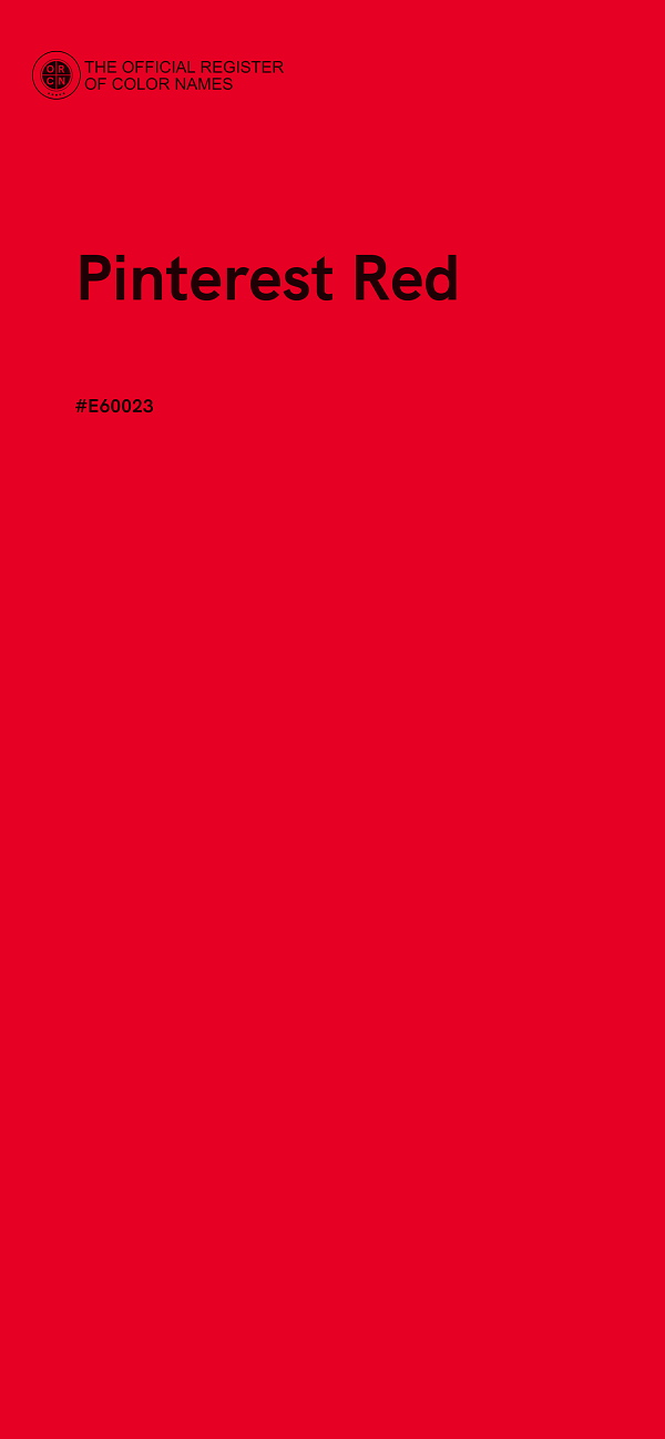 #E60023 - Pinterest Red color image