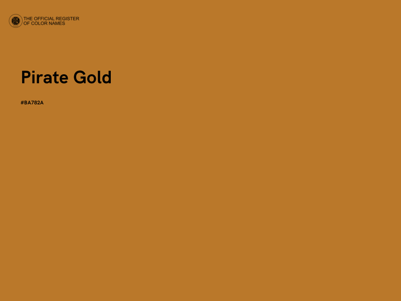 #BA782A - Pirate Gold color image