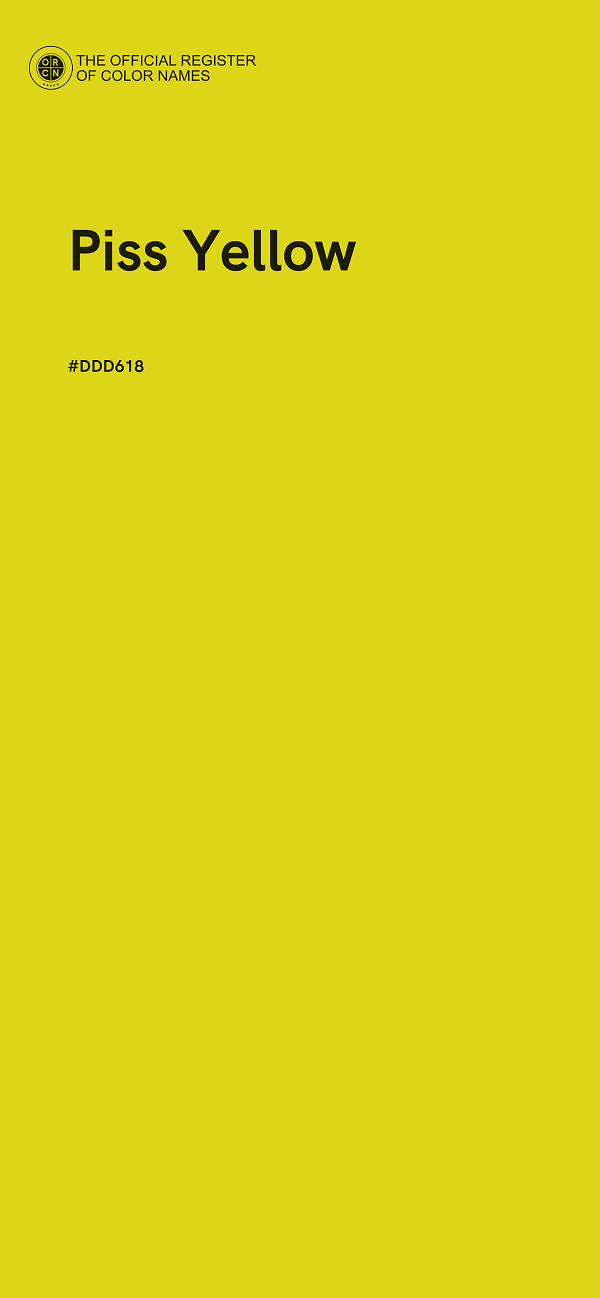 #DDD618 - Piss Yellow color image