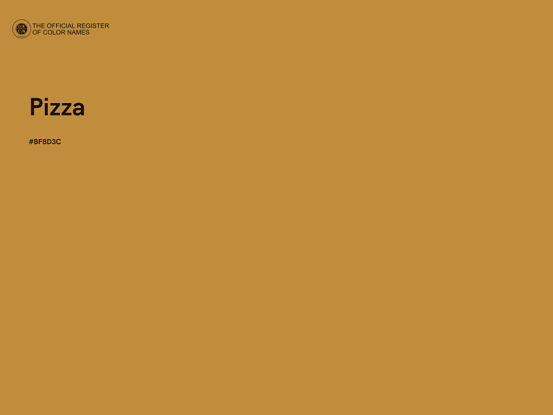 #BF8D3C - Pizza color image