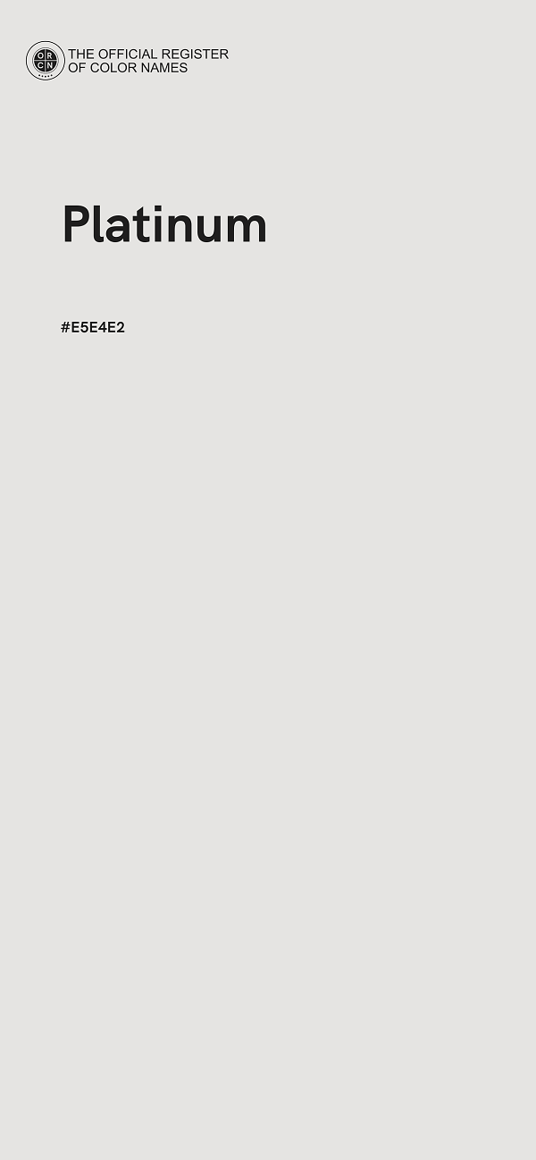 #E5E4E2 - Platinum color image