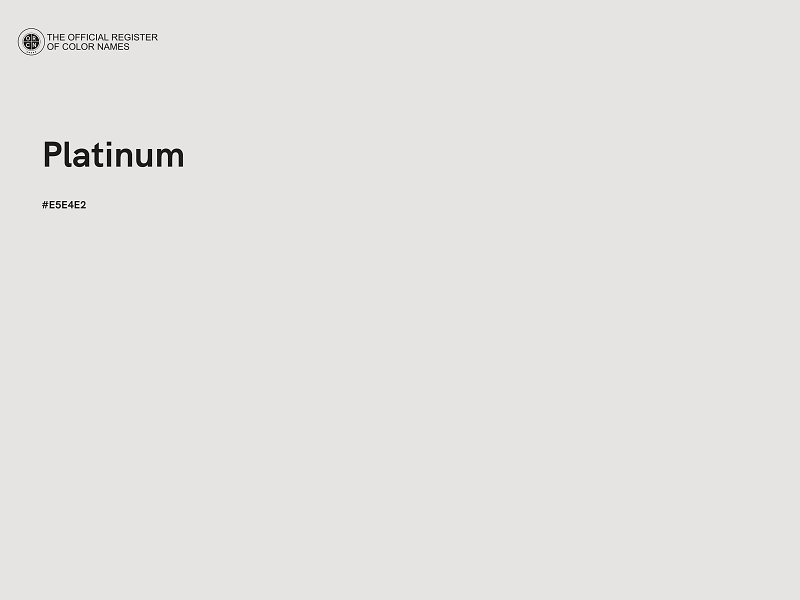 #E5E4E2 - Platinum color image