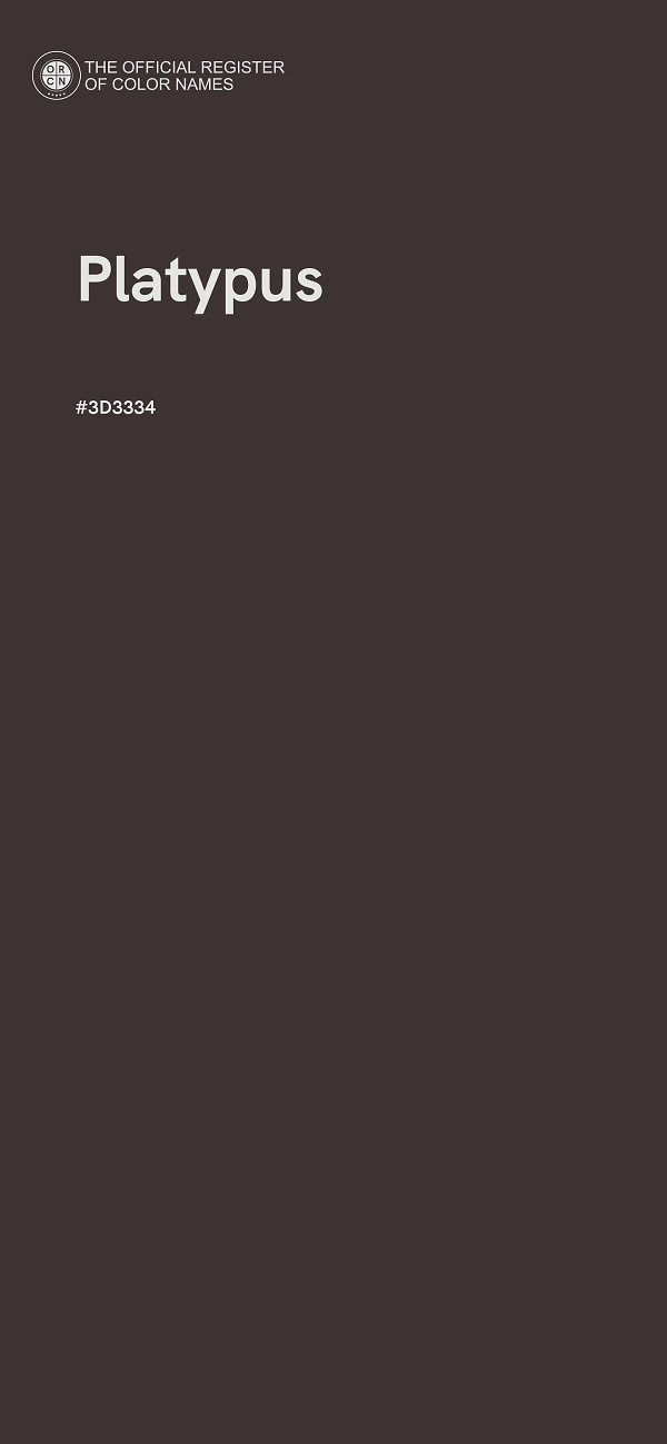 #3D3334 - Platypus color image