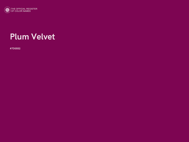 #7D0552 - Plum Velvet color image