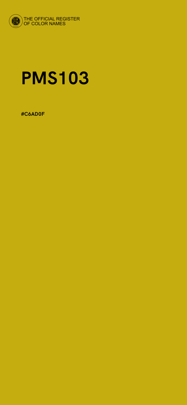 #C6AD0F - PMS103 color image