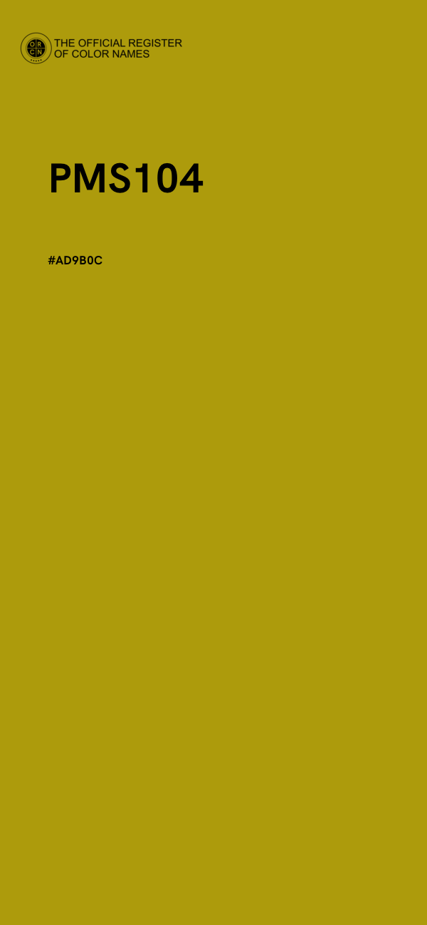 #AD9B0C - PMS104 color image