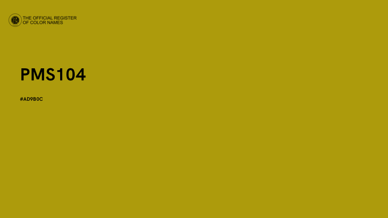 #AD9B0C - PMS104 color image