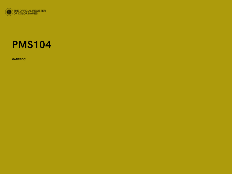 #AD9B0C - PMS104 color image