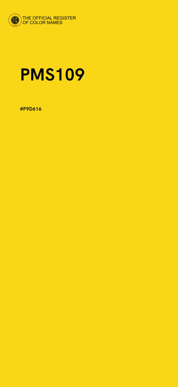 #F9D616 - PMS109 color image