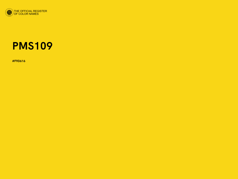 #F9D616 - PMS109 color image
