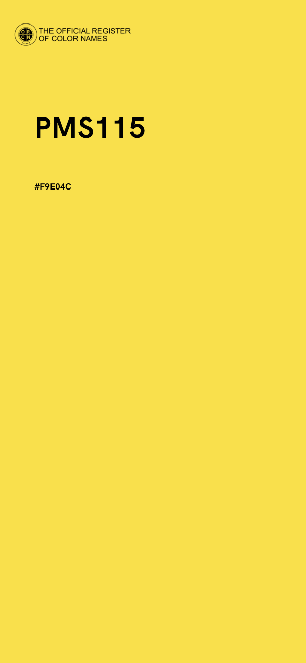#F9E04C - PMS115 color image