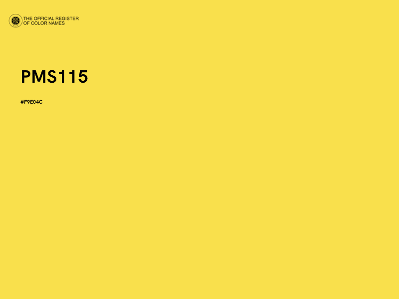 #F9E04C - PMS115 color image
