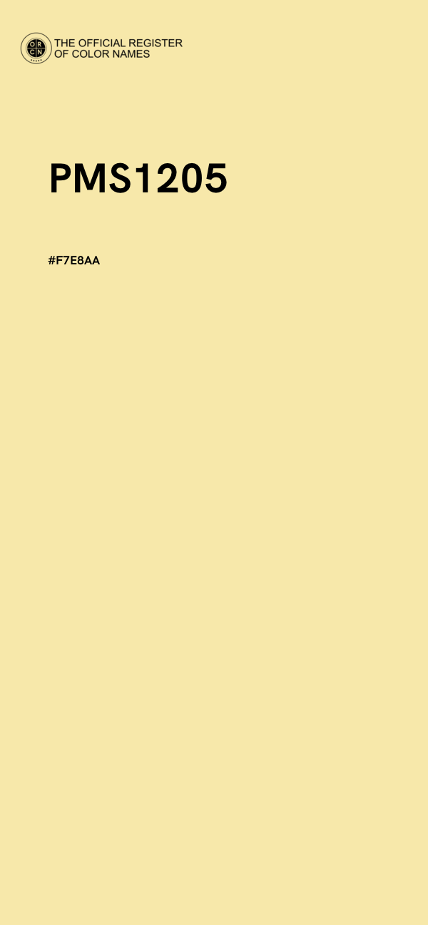 #F7E8AA - PMS1205 color image