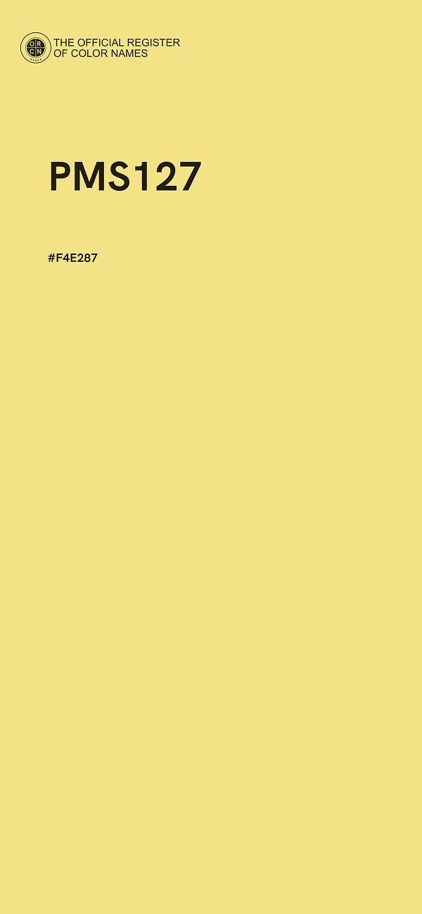 #F4E287 - PMS127 color image