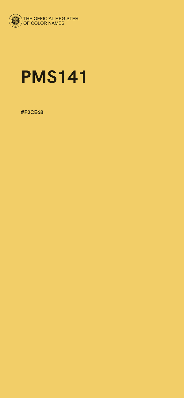 #F2CE68 - PMS141 color image