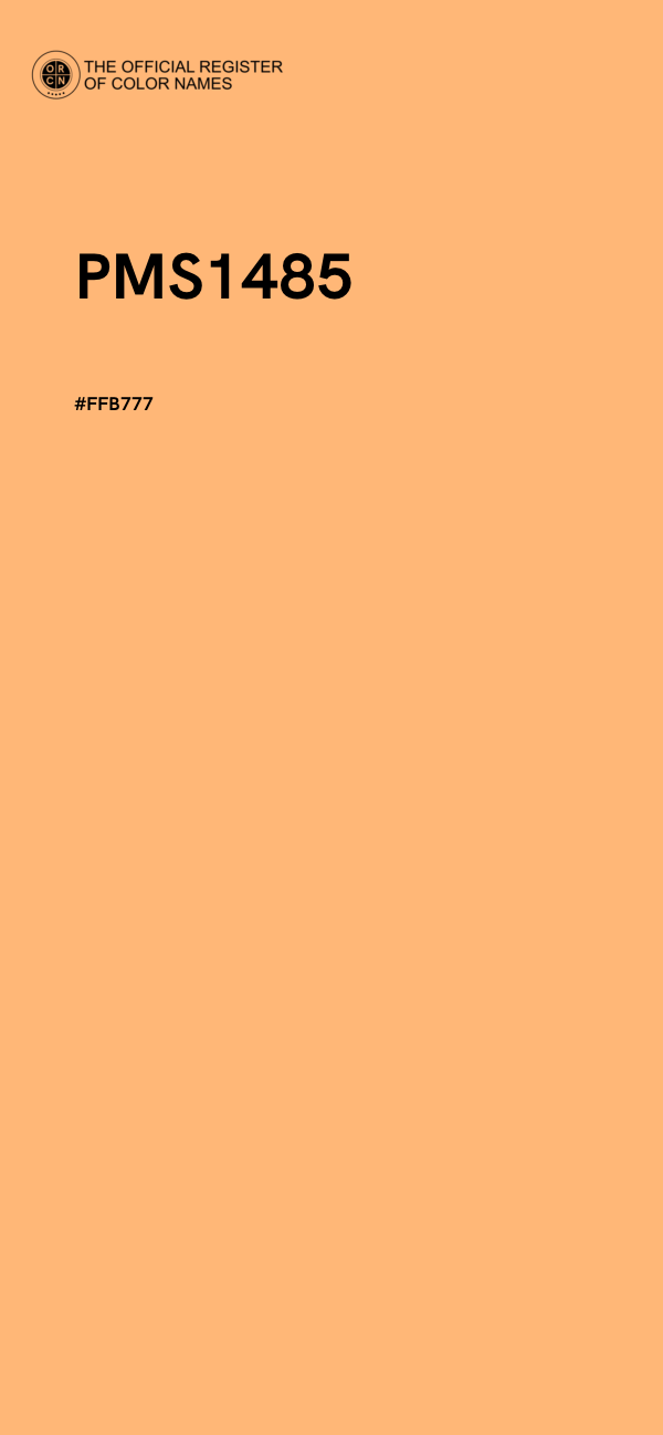 #FFB777 - PMS1485 color image