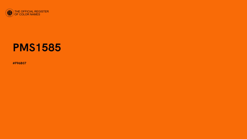 #F96B07 - PMS1585 color image