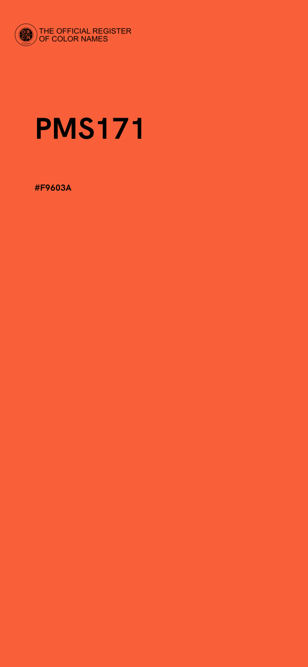 #F9603A - PMS171 color image