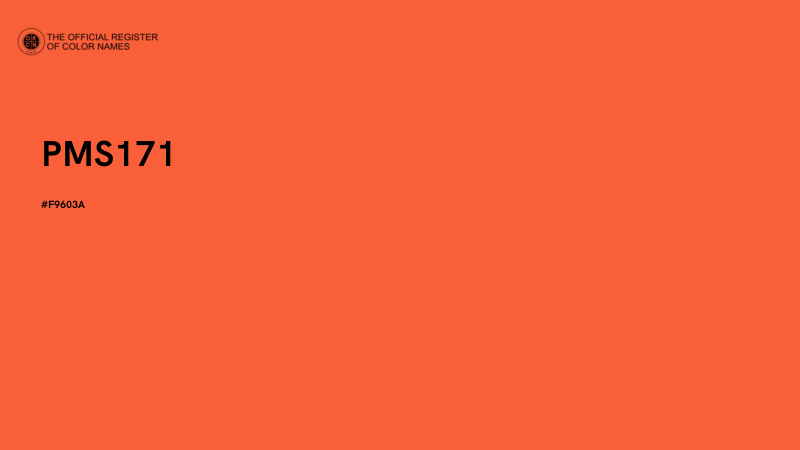 #F9603A - PMS171 color image
